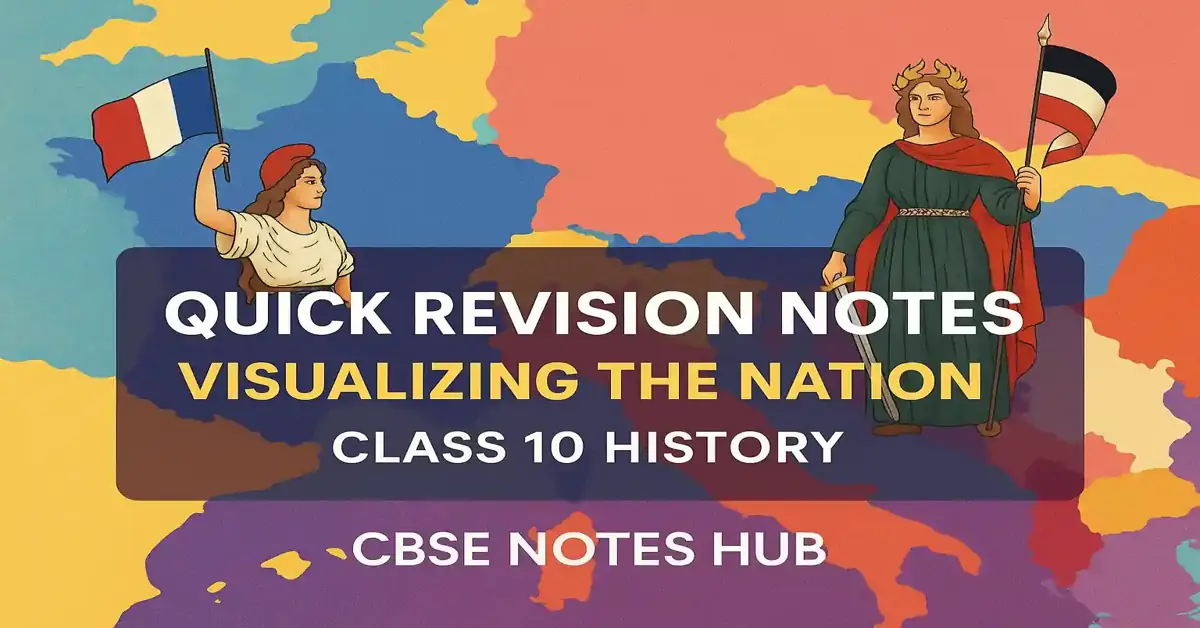 Featured image for Class 10 History notes on Visualizing the Nation – Quick Revision by CBSE Notes Hub